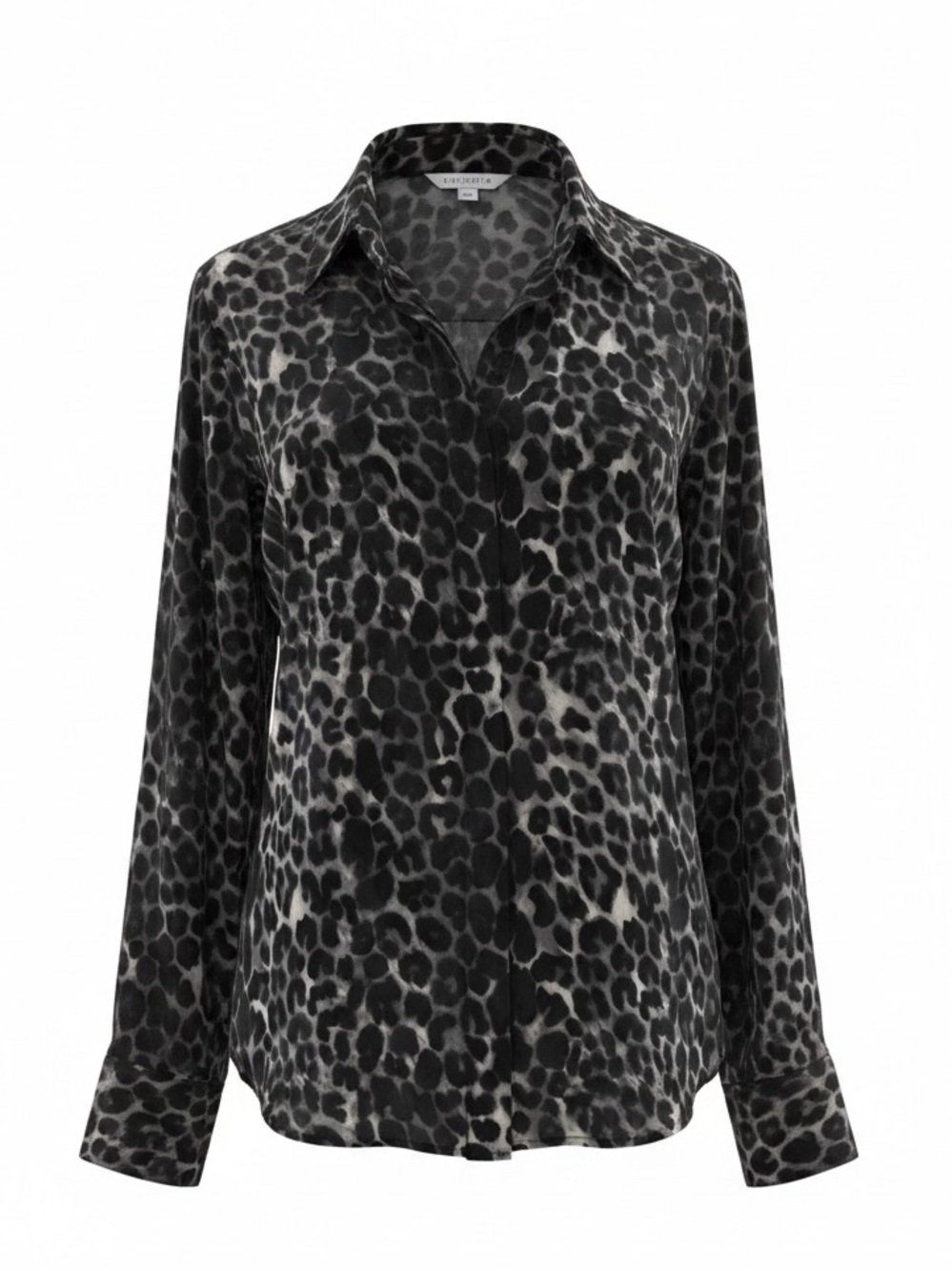 Express Leopard Print Black and Gray Blouse